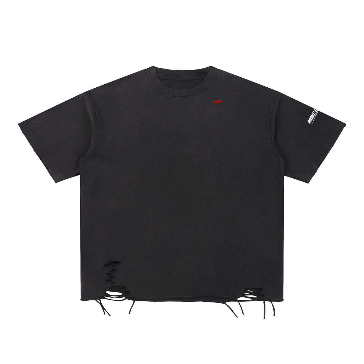 45° Snow-Wash Raw-Hem Tee