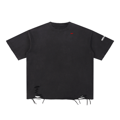 45° Snow-Wash Raw-Hem Tee