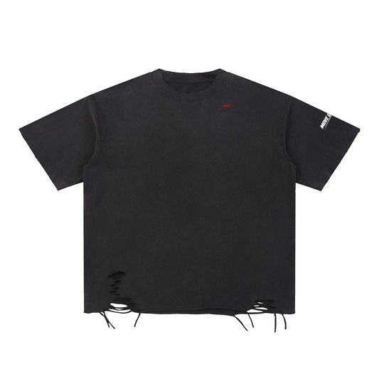 45° Snow-Wash Raw-Hem Tee