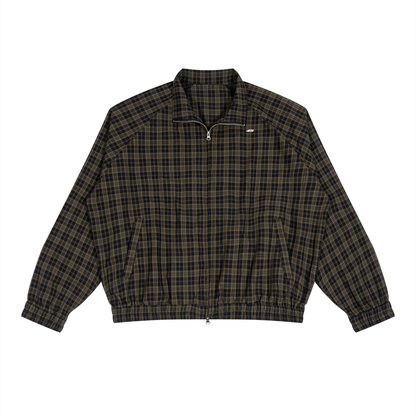 45° Plaid Full-Zip Track Jacket