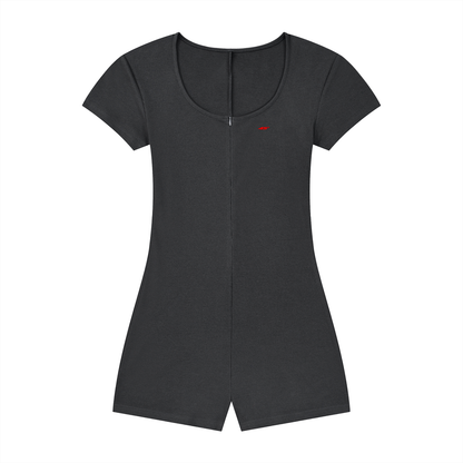 45° Women's Dual-Function Cape Tie-Waist Romper