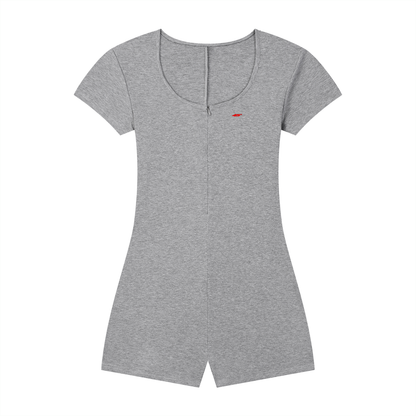 45° Women's Dual-Function Cape Tie-Waist Romper