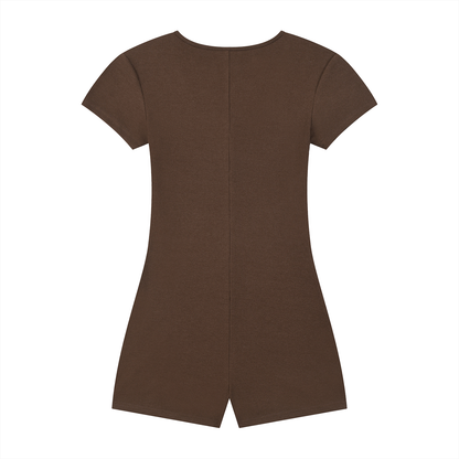 45° Women's Dual-Function Cape Tie-Waist Romper
