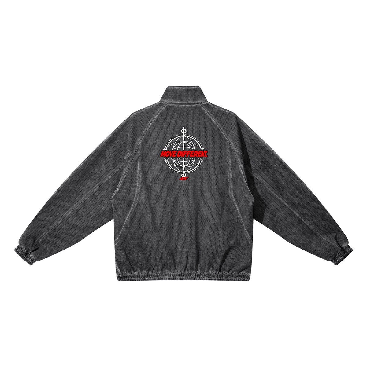 45° Vintage Wash Mesh Track Jacket