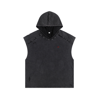 45° Snow-Washed Hooded Tank Top