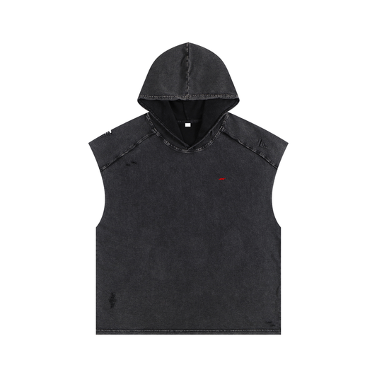 45° Snow-Washed Hooded Tank Top