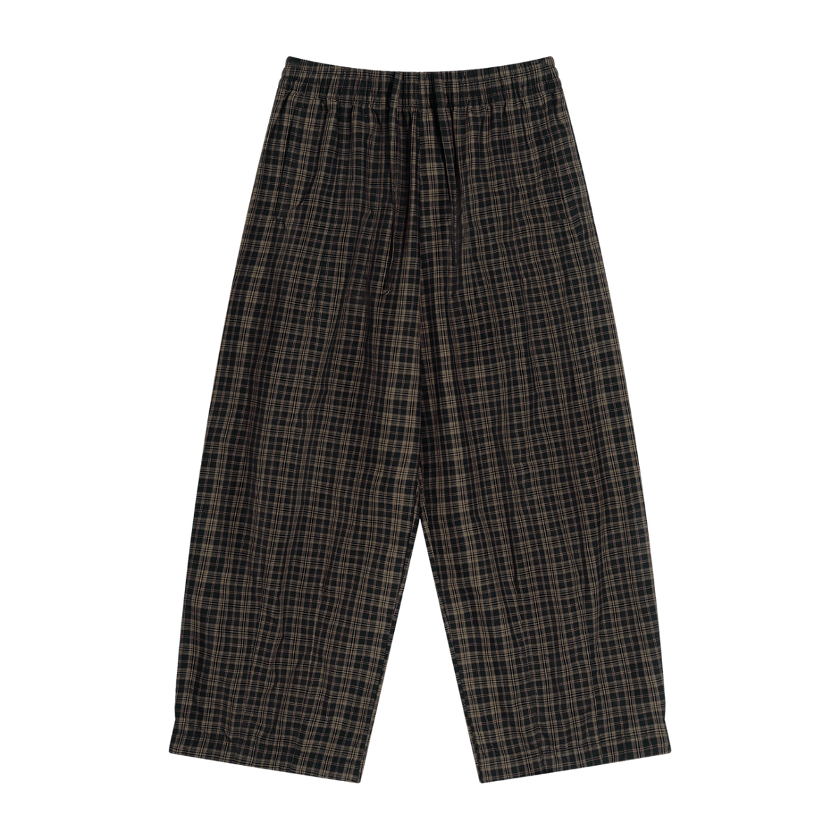 45° Plaid Wide-Leg Pants