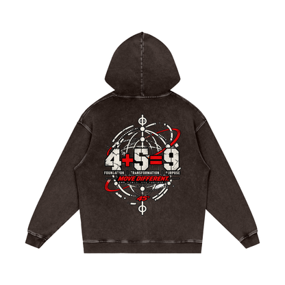 45° Snow-Washed Heavyweight Cotton Hoodie
