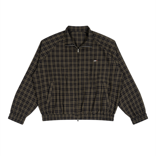 45° Plaid Full-Zip Track Jacket