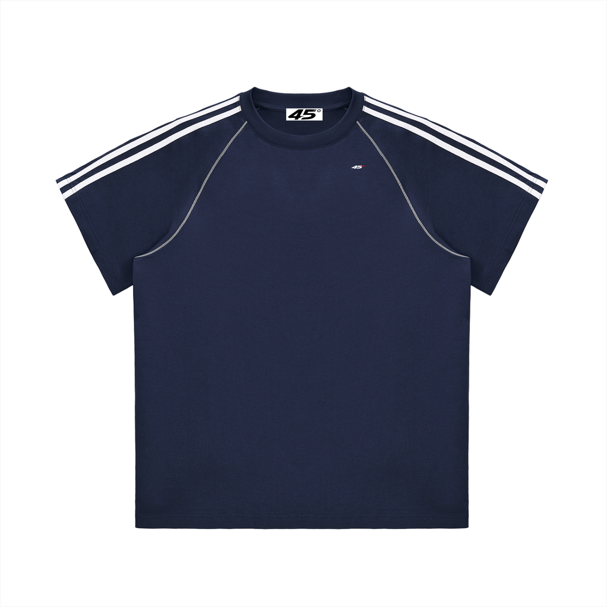 45° Striped Raglan Heavyweight Tee