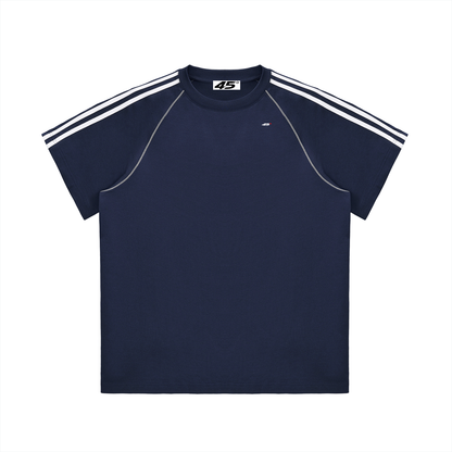 45° Striped Raglan Heavyweight Tee