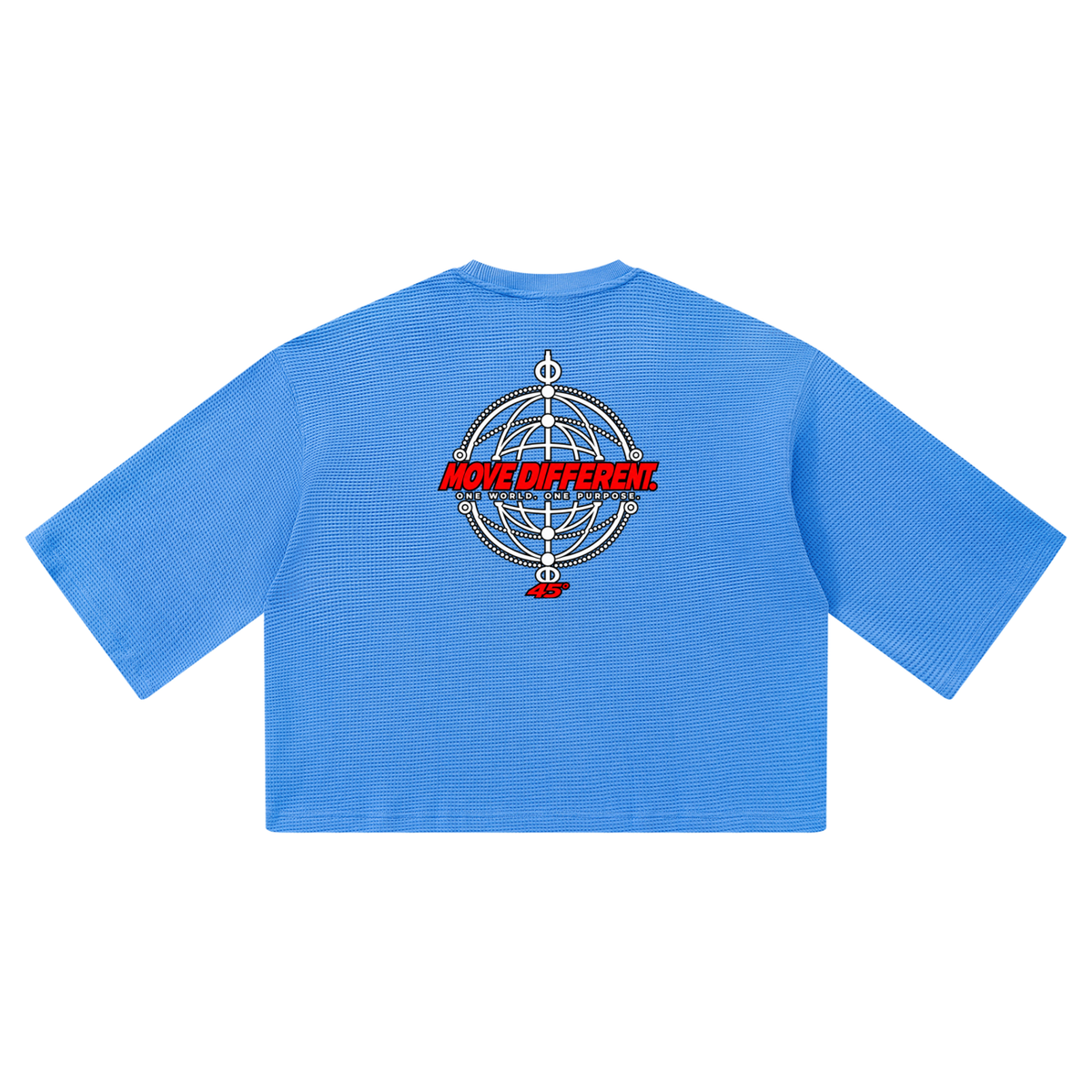 45° Unisex Waffle Boxy T-Shirt