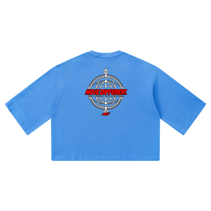 45° Unisex Waffle Boxy T-Shirt