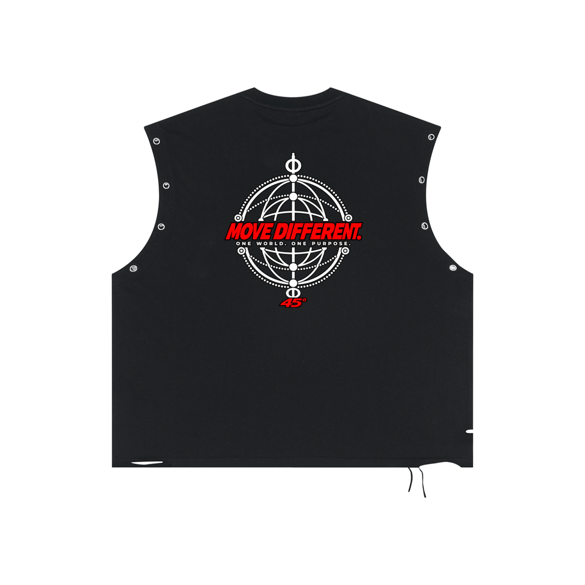 45° Distressed Grommet Tank Top