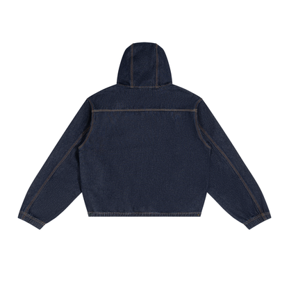 45° Vintage Wash Hooded Denim Jacket
